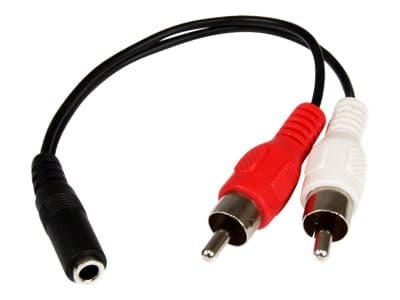 STARTECH.COM - Startech 6in RCA to 3.5mm Female Cable - Audio to RCA Cable - 3.5mm Female to 2x RCA Male - Aux to RCA - Stereo Audio Cable (MUFMRCA) - audio cable - 15.24 cm