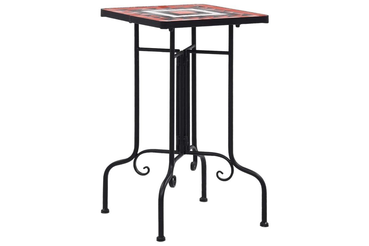 Vidaxl 46712 Mosaic Side Table Terracotta And White Ceramic