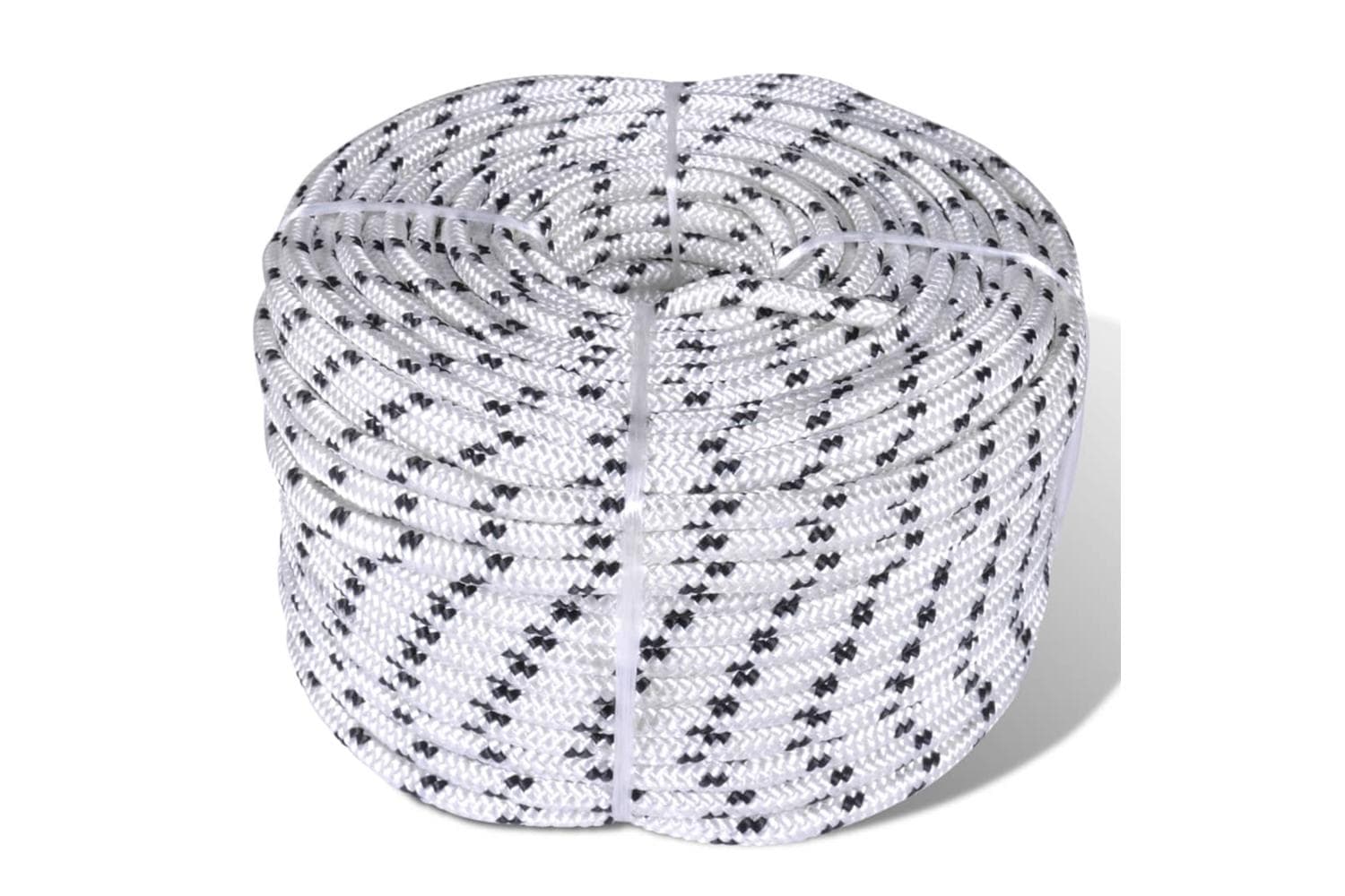 vidaXL 143790 Braided Boat Rope Polyester 6mm 500 M White