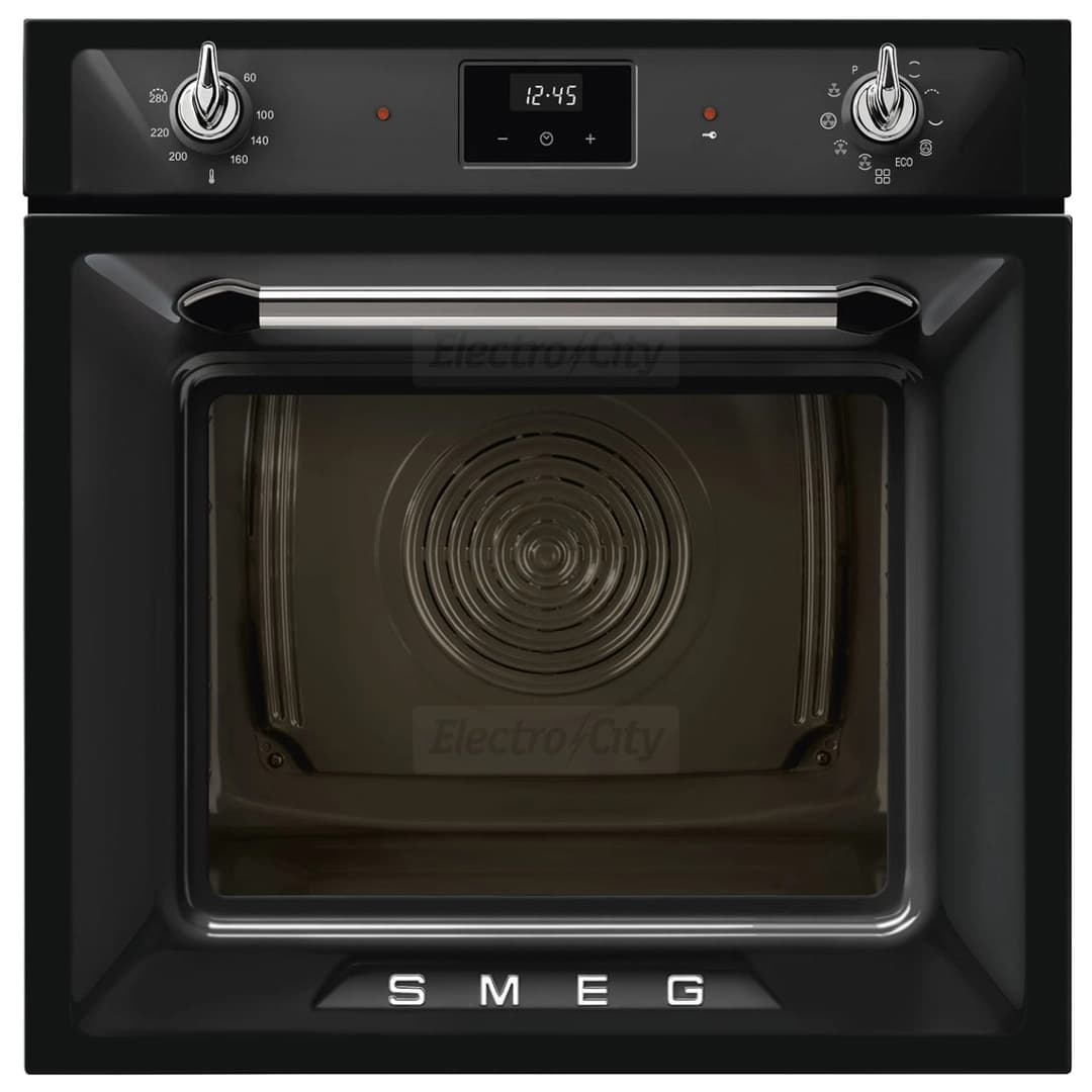 Smeg Victoria 60cm 68 Litre Built-In Single Pyrolytic Oven | Black