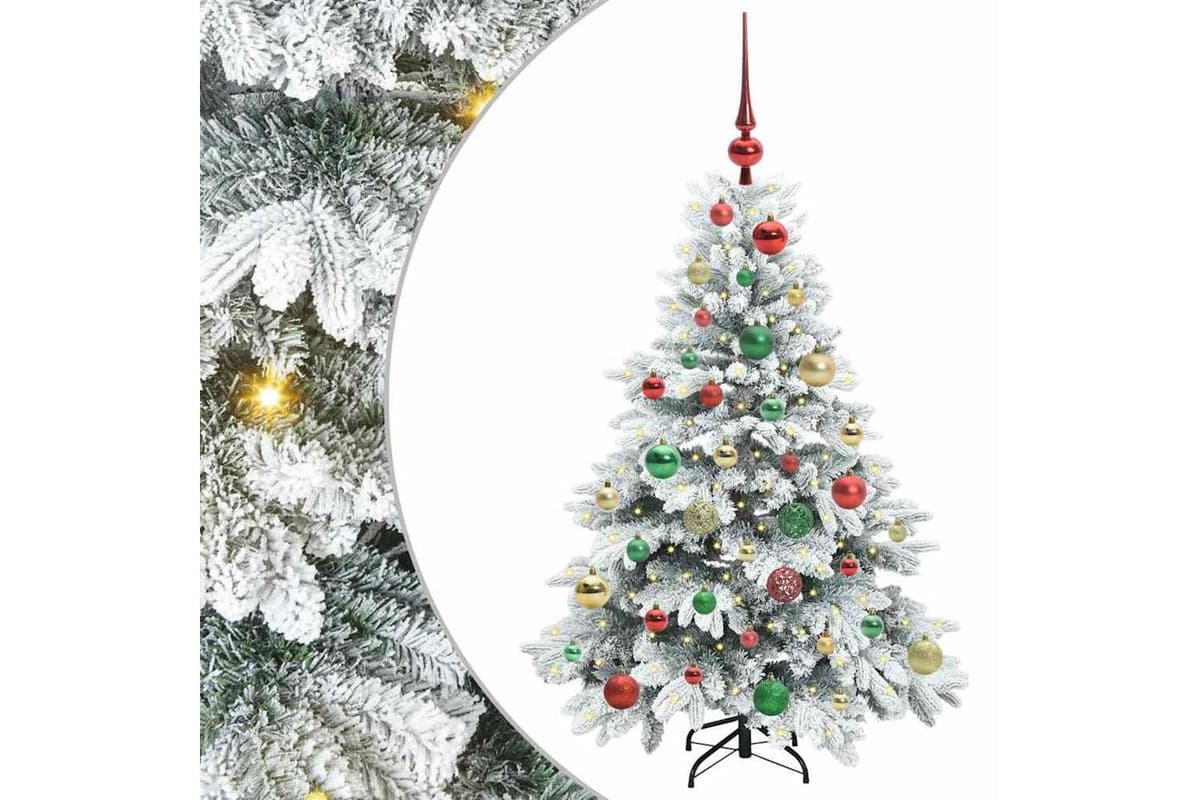 Vidaxl Artificial Christmas Tree With 150 Leds Green 120 Cm Pe And Pvc