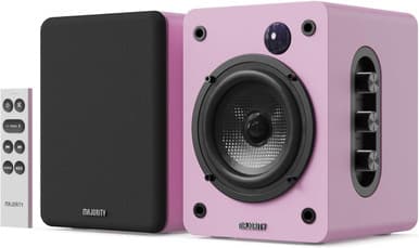 Majority D50X Bookshelf Bluetooth Speakers - Wireless Active Speakers Pair - Pink | 1000003126