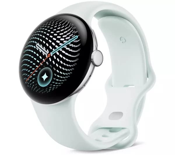 GOOGLE Pixel Watch 5 WiFi - Polished Silver Aluminum Case with Fog Active Band, 41 mm