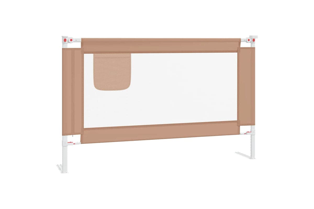 Vidaxl Toddler Safety Bed Rail Taupe 120x25 Cm Fabric