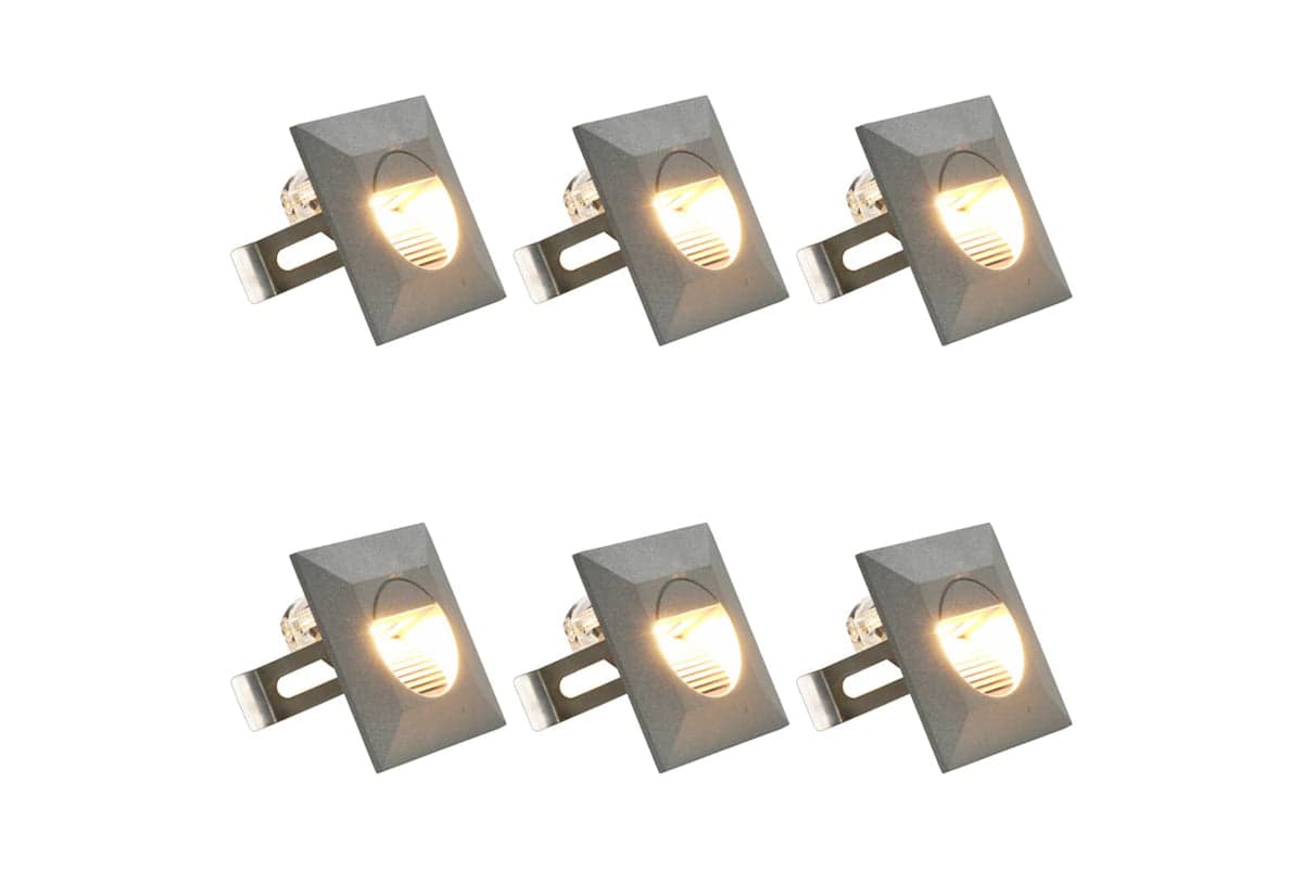 Vidaxl 45656 Outdoor Led Wall Lights 6 Pcs 5 W Silver Square