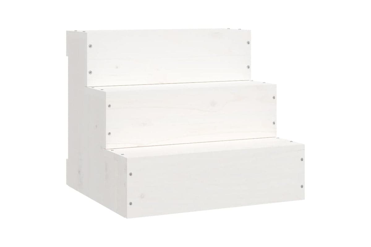 vidaXL 822462 Pet Stair White 40x37.5x35cm Solid Wood Pine