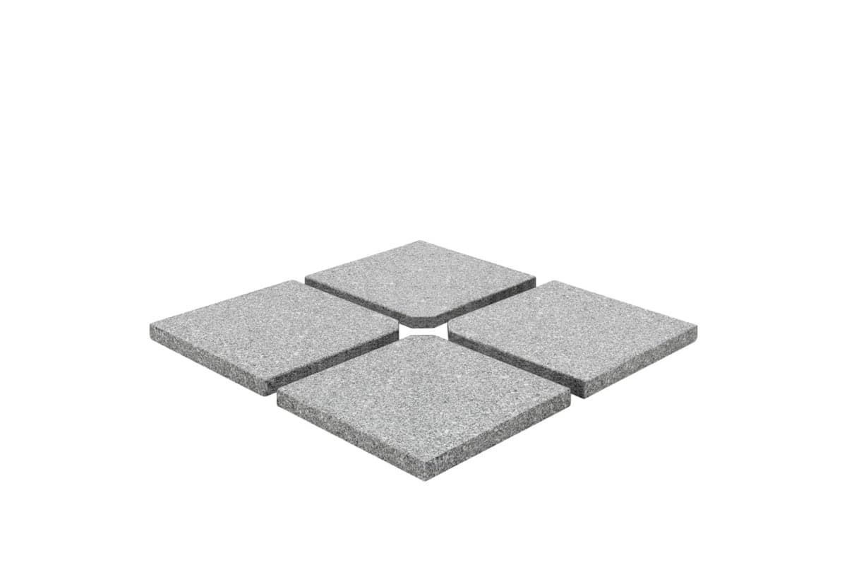 Vidaxl 276268 Umbrella Weight Plates 4 Pcs Grey Granite Square 100 Kg