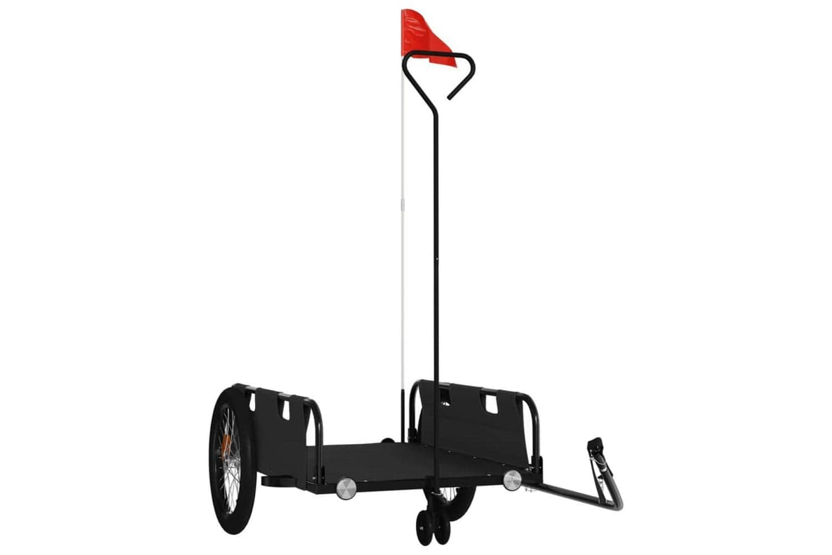Vidaxl Bike Trailer Black Oxford Fabric And Iron