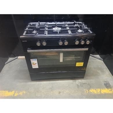 Refurbished electriQ 90cm Gas Range Cooker Black