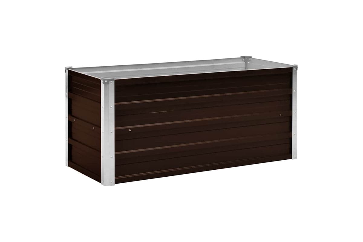 Vidaxl Garden Raised Bed Brown 100x40x45 Cm Galvanised Steel