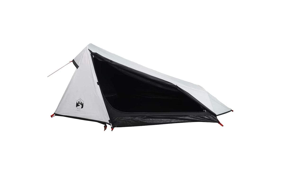 Vidaxl Camping Tent Tunnel 1-person White Blackout Fabric Waterproof