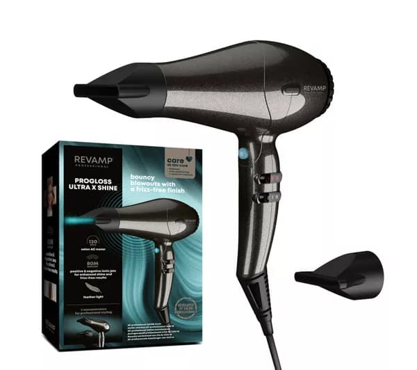 REVAMP Progloss Featherlite Ultra X Shine Hair Dryer - Black