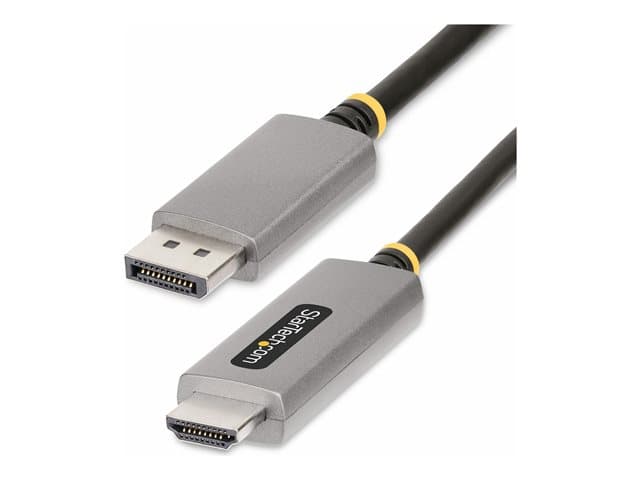 STARTECH.COM - Startech 6ft (2m) DisplayPort to HDMI Adapter Cable, 8K 60Hz, 4K 144Hz, HDR10, DP 1.4 to HDMI 2.1 Active Video Converter, DisplayPort Desktop to HDMI Monitor, M/M - DisplayPort to HDMI Cord (133DISPLAYPORTHDMI21) - adapter cable - DisplayPort / HDMI - 2 m