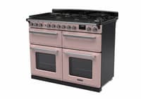 Rangemaster Estel Deluxe 110cm Dual Fuel Range Cooker - Pale Pink with Chrome Trim | ESDLB110DFPPPK/CM1