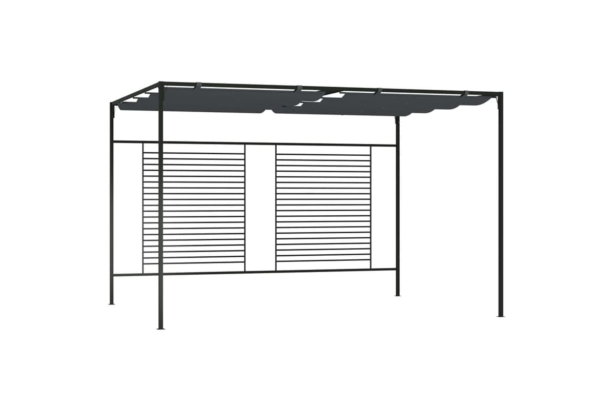 Vidaxl 313625 Gazebo With Retractable Roof 4x3x2.3 M Anthracite