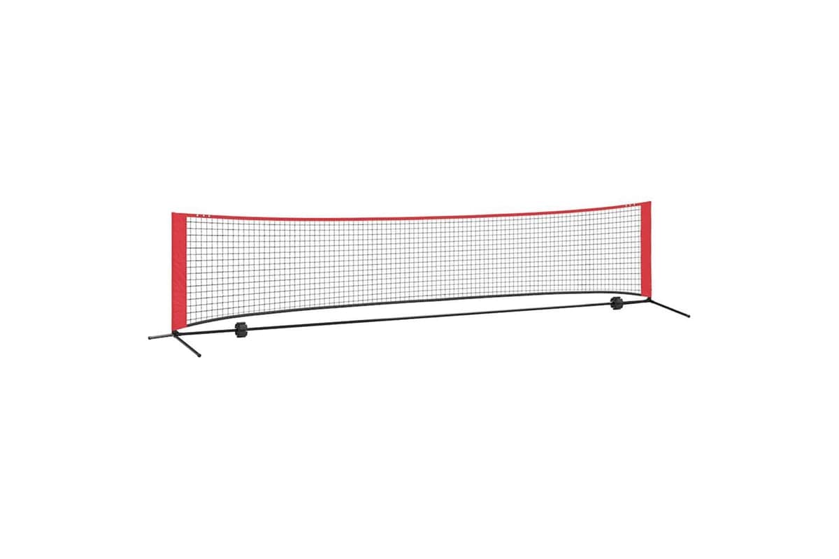Vidaxl Tennis Net Folding Black And Red 396 X 92 X 87 Cm Polyester