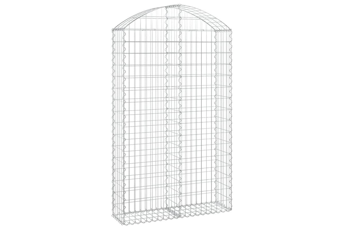 vidaXL 153428 Arched Gabion Basket 100x30x160/180cm Galvanised Iron
