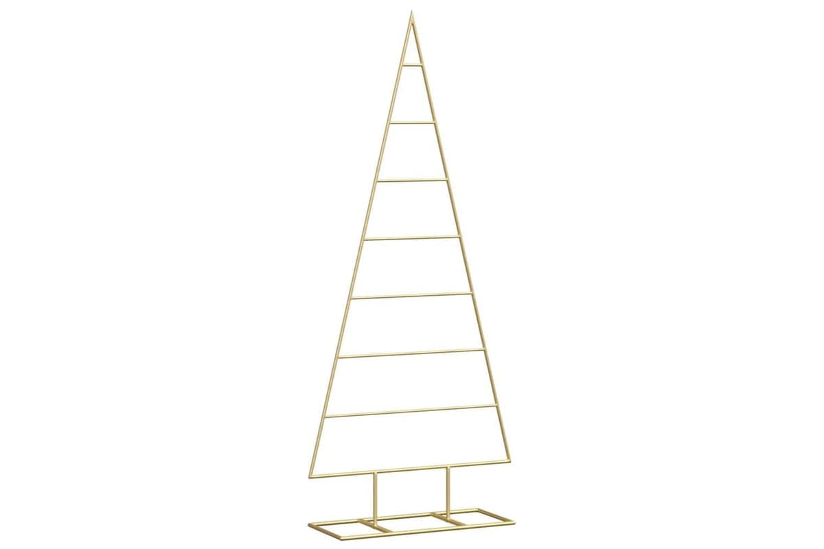 Vidaxl Metal Christmas Tree With Stand Gold 125 Cm Powder-coated Steel