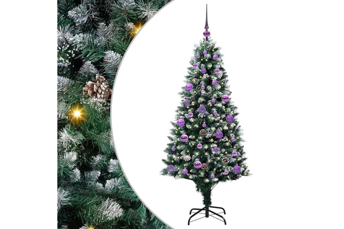 Vidaxl Artificial Christmas Tree With 150 Leds With Stand Green 150 Cm