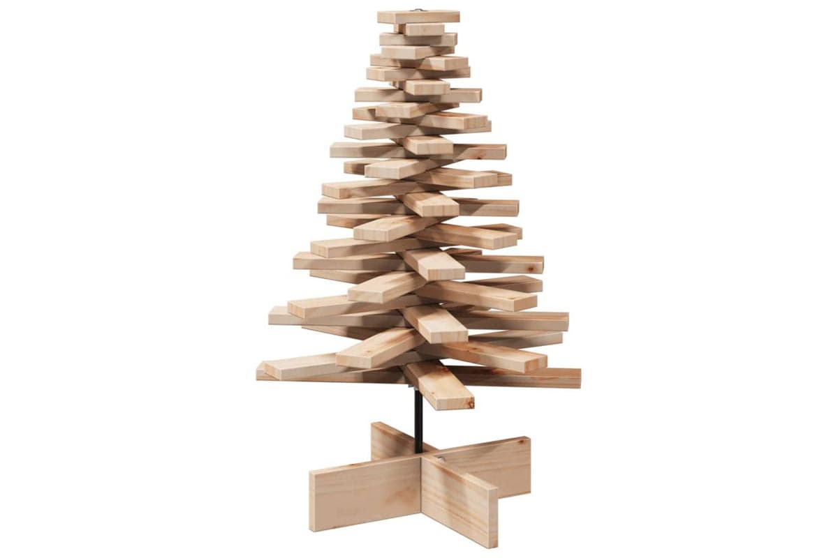 Vidaxl Wooden Christmas Tree For Decoration 80 Cm Solid Wood Pine