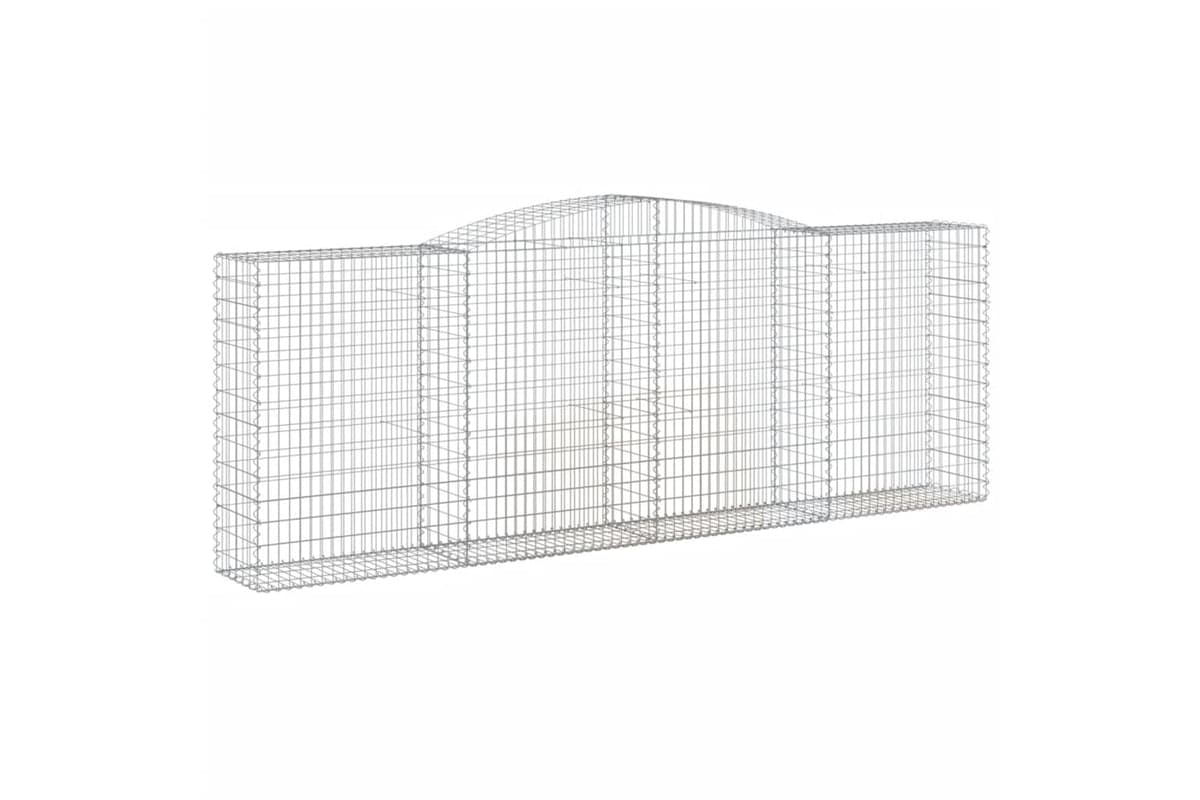 vidaXL 153537 Arched Gabion Basket 400x50x140/160cm Galvanised Iron