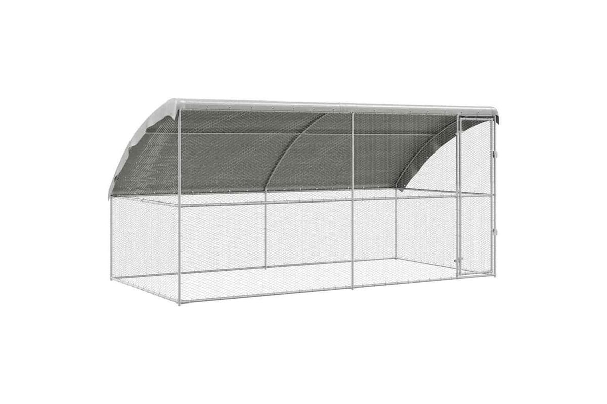 Vidaxl Chicken Cage 2 Pcs Silver 400 X 200 X 1985 Cm Galvanised Steel