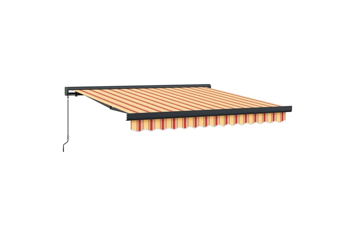 Vidaxl Retractable Awning Yellow And Orange 300 X 250 Cm