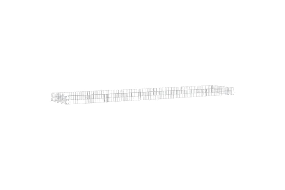 vidaXL 151315 Gabion Raised Bed Galvanised Steel 500x100x20cm