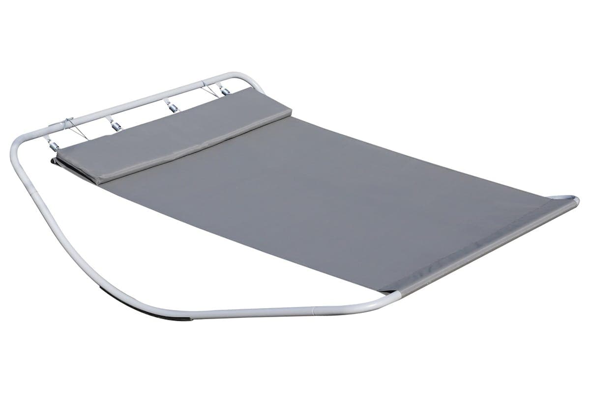Outsunny Outdoor Double Rocking Bed Hammock | Grey