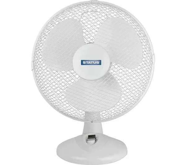 STATUS 12" Desk Fan - White
