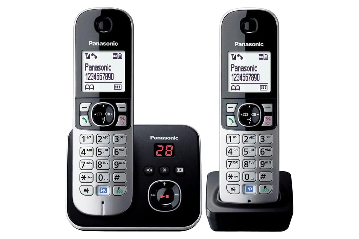 Panasonic KX-TG6822 Cordless Phone with Answering Machine | Twin Pack