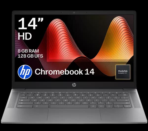 HP 14a-nm0002sax 14" Chromebook - MediaTek Kompanio 540, 128 GB UFS, Grey