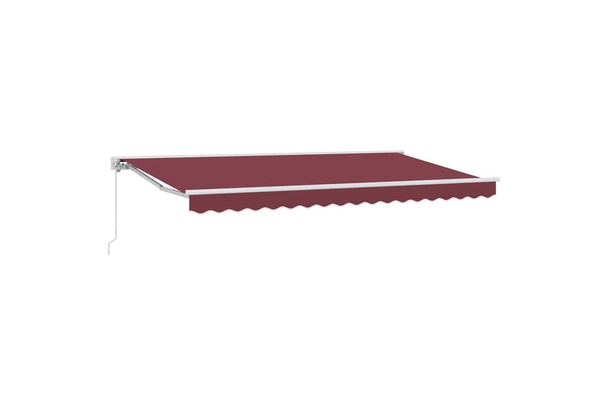 Vidaxl Retractable Awning Manual Burgundy 350x200 Cm Fabric