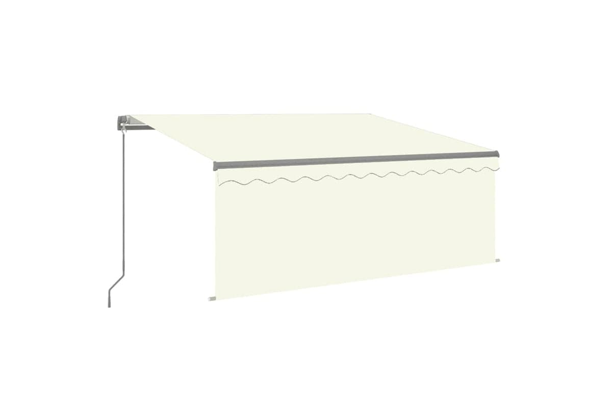 Vidaxl 3069382 Manual Retractable Awning With Blind&led 3x2.5m Cream