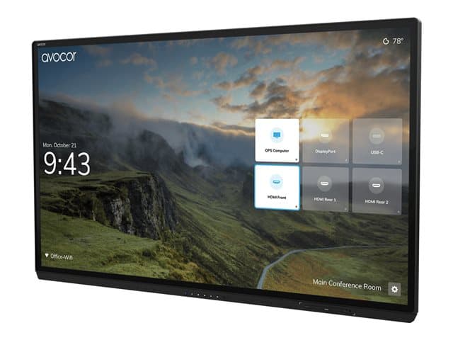 AVOCOR - AVG-7560 - 75" Diagonal Class G Series LED-backlit LCD display - interactive - with touchscreen (multi touch) - 4K UHD (2160p) 3840 x 2160 - direct-lit LED