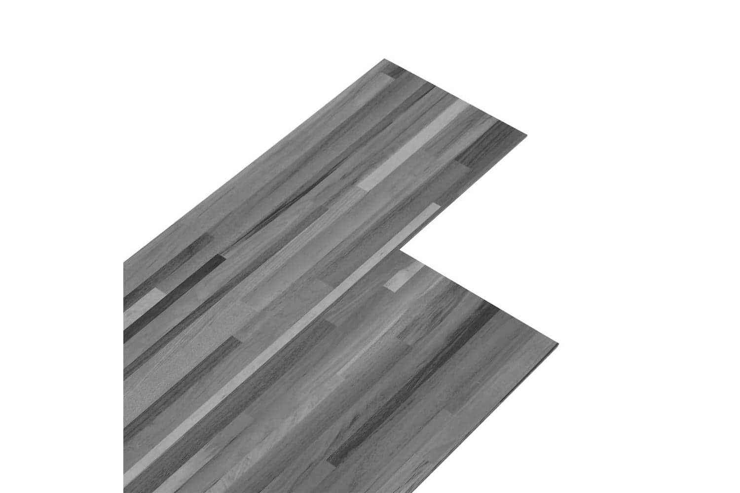Vidaxl Pvc Flooring Planks 4.46 Sq M 3 Mm Self-adhesive Striped Grey