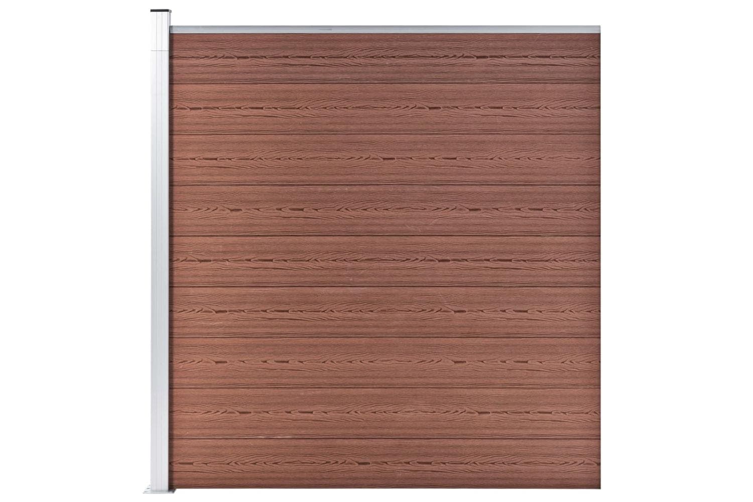 vidaXL 49068 Garden Fence Wpc 175x186cm Brown