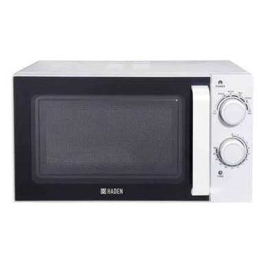 Haden 195678 20L Freestanding Solo Microwave Oven – 700W Stainless Steel Interior Manual Controls White