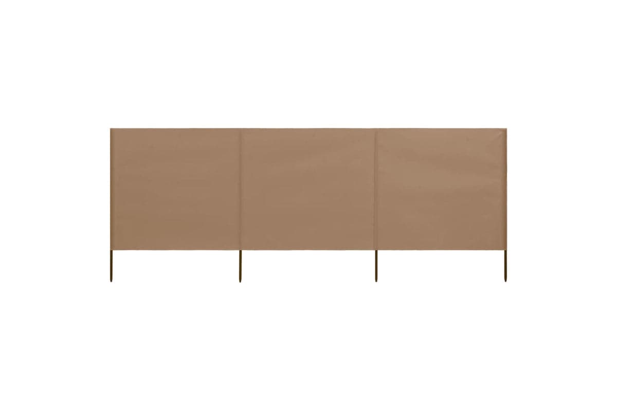 vidaXL 47151 3-panel Wind Screen Fabric 400x160cm Taupe