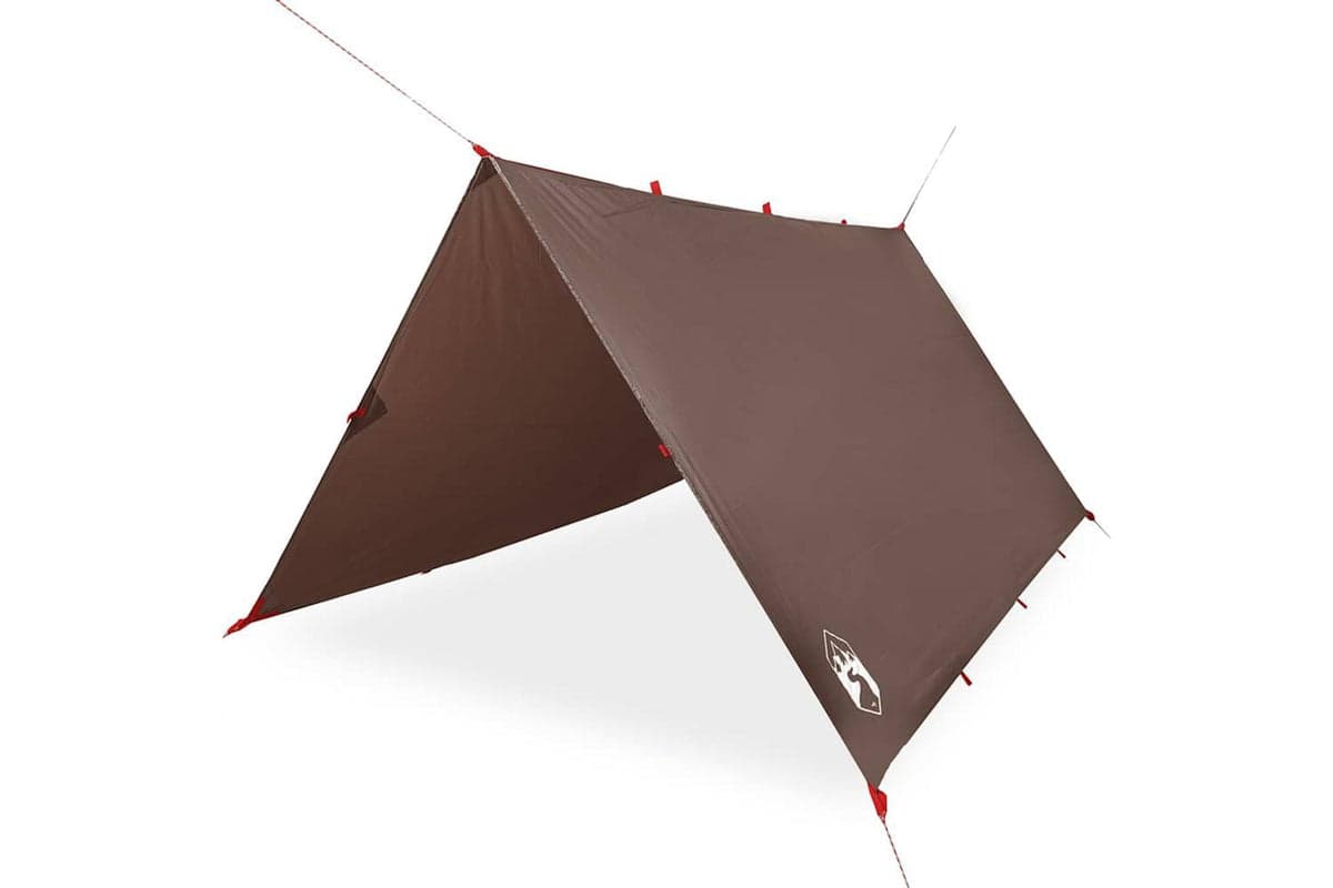 Vidaxl Camping Tarp Brown 366x306 Cm Waterproof