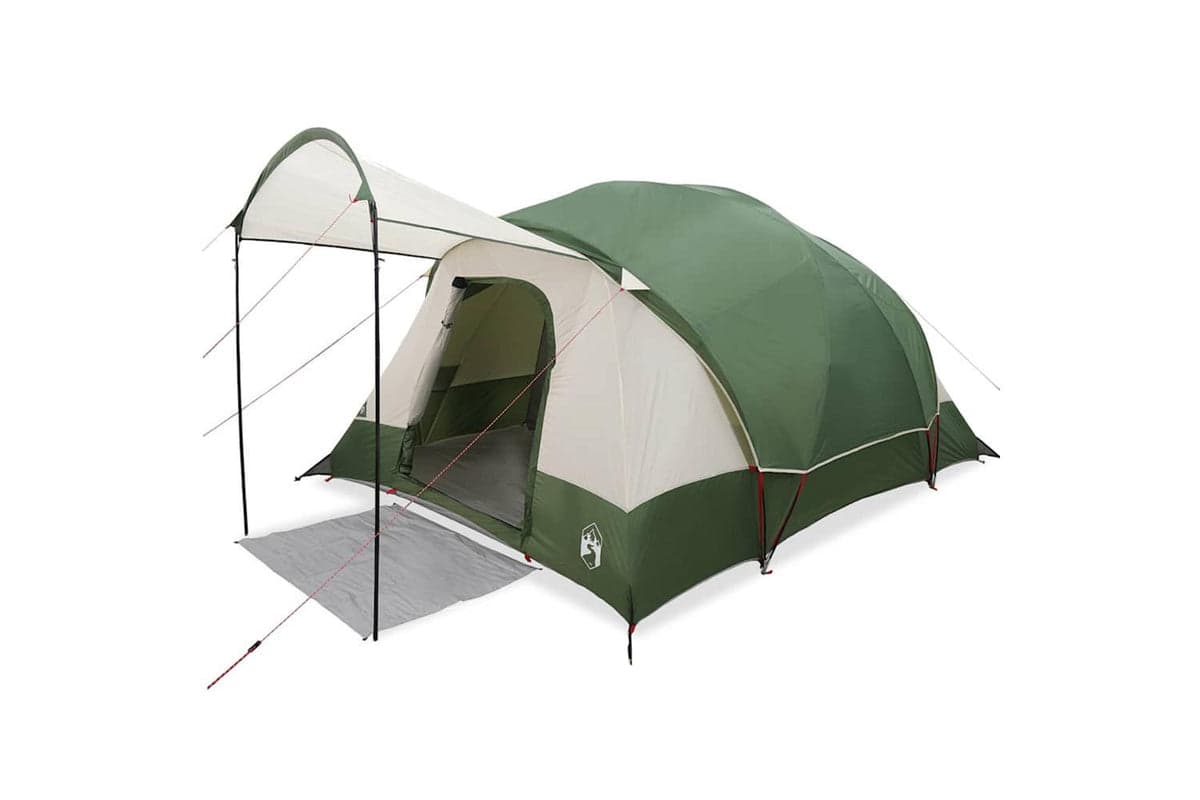 Vidaxl Family Tent Tunnel 8-person Green Waterproof