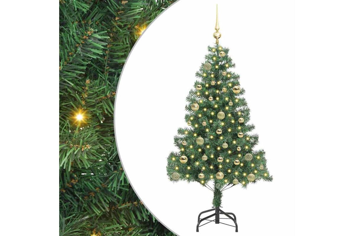Vidaxl Christmas Tree With 150 Leds With Stand Green 150 Cm Pvc