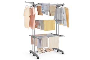 Songmics Clothes Drying Rack | Clothes Airer | Stainless Steel | Large