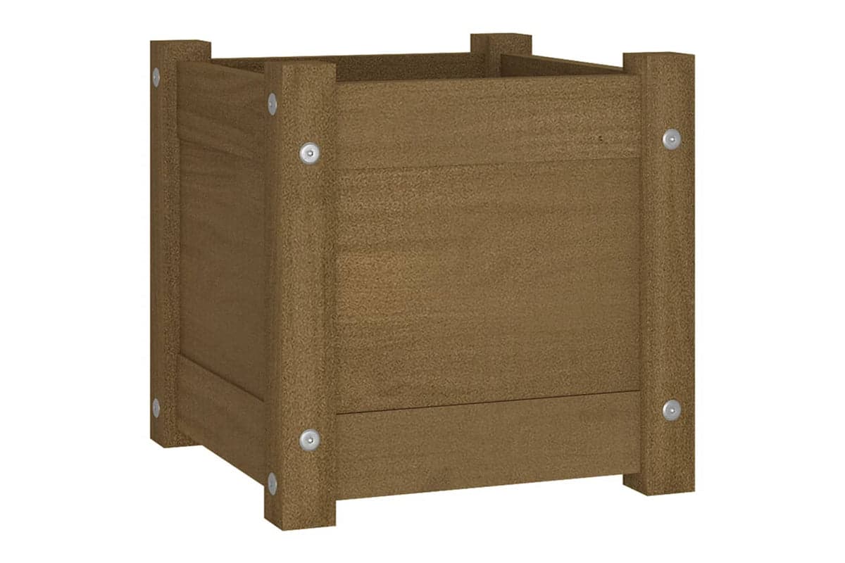 vidaXL 810528 Garden Planter Honey Brown 31x31x31cm Solid Pinewood