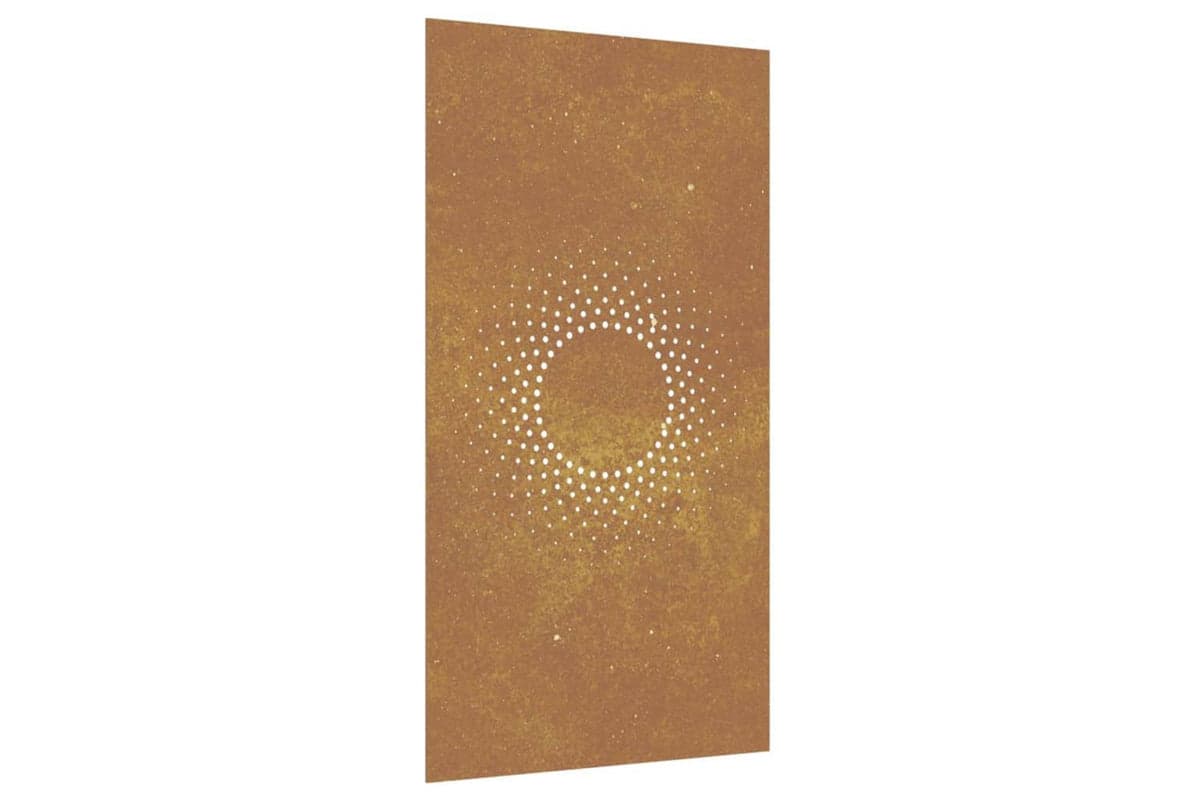Garden Wall Decoration 105x55 Cm Corten Steel Sun Design