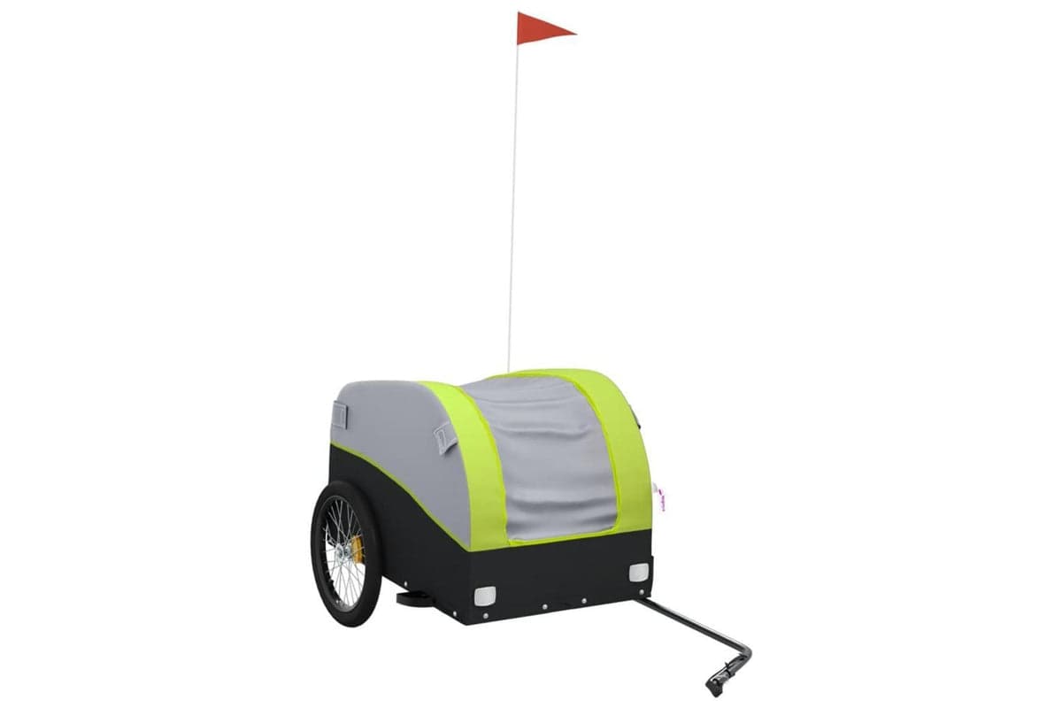 Vidaxl Bike Trailer Black And Green 45 Kg Iron
