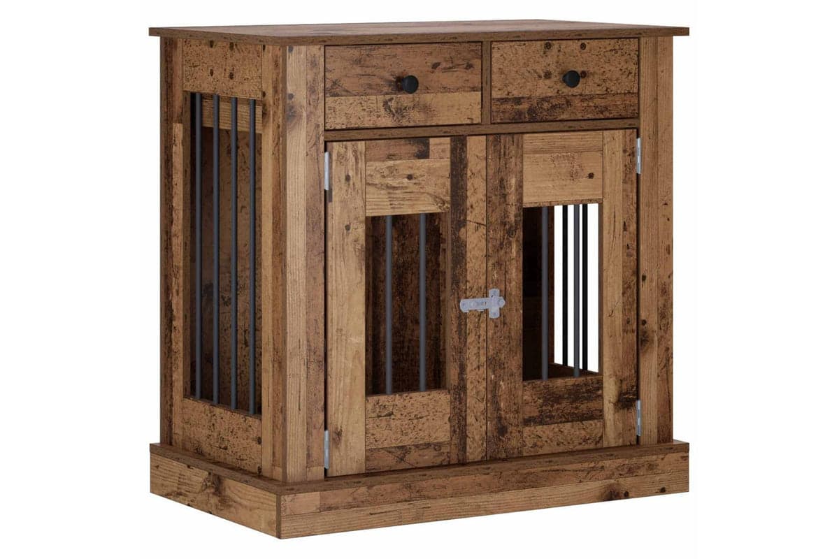 Vidaxl Dog Crate Furniture Old Wood 80 X 475 X 80 Cm Engineered Wood