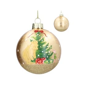 Winnie-the-Pooh Baby's First Christmas Glass Tree Decoration 8cm