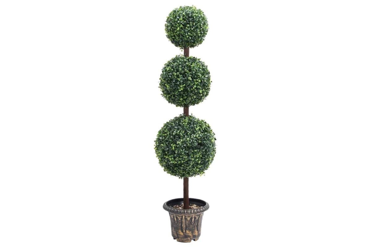Artificial Boxwood Plant With Pot Ball Shaped Green 118 Cm