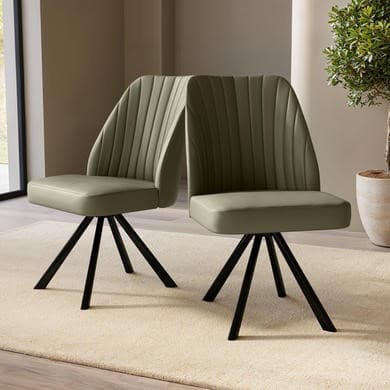 Logan Upholstered Swivel Dining Chair